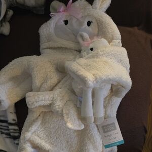 Hudson Baby Snuggle Time Gift Set - White and Pink